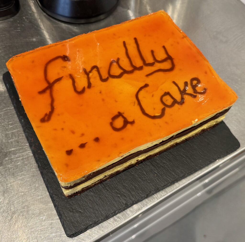 Marmalade Gâteau with writing on!